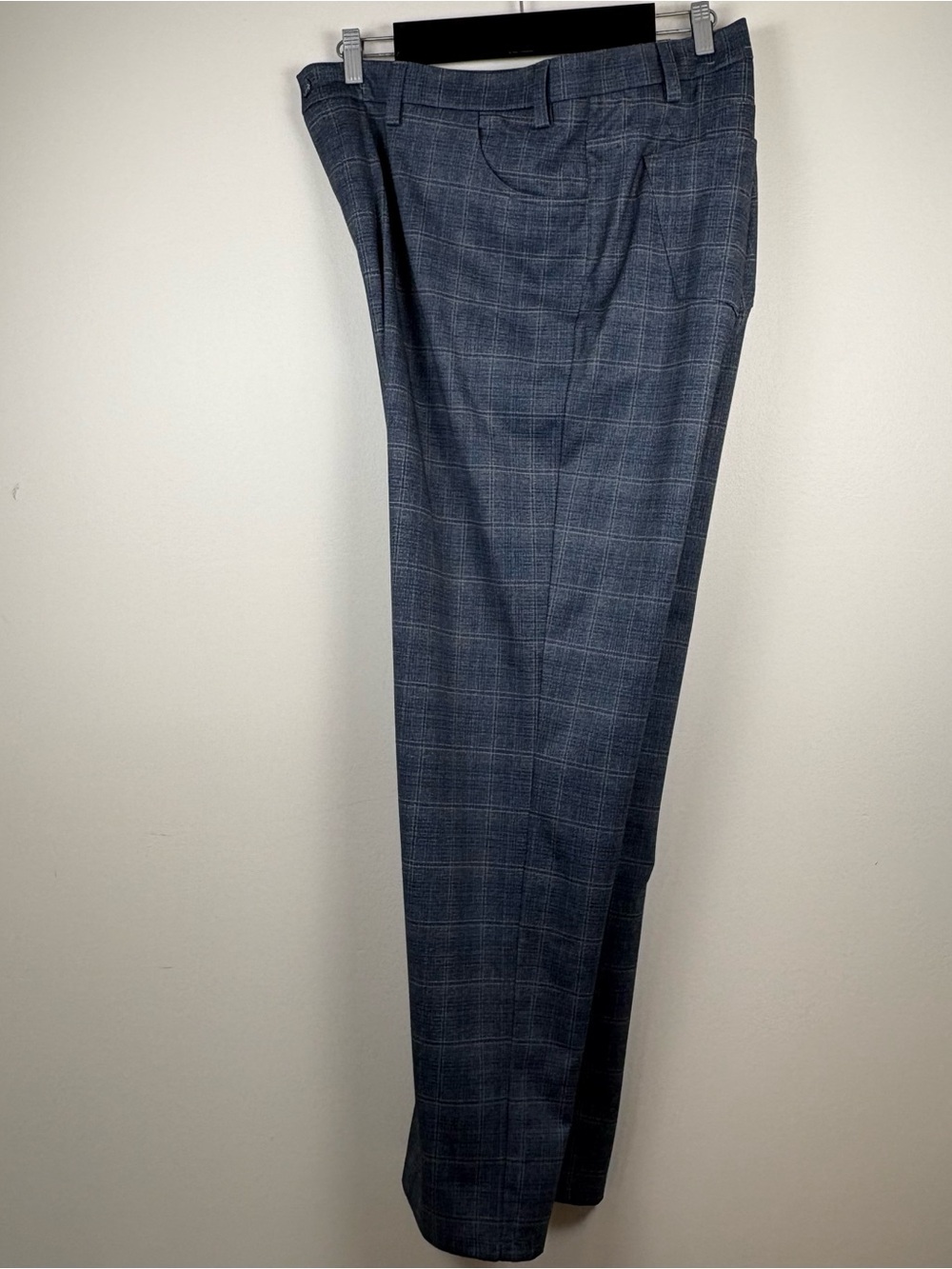 NWOT Ballin Men’s Blue Check Dress Pants, Size 48x34 Stretch Waist Big & Tall - Picture 6 of 7